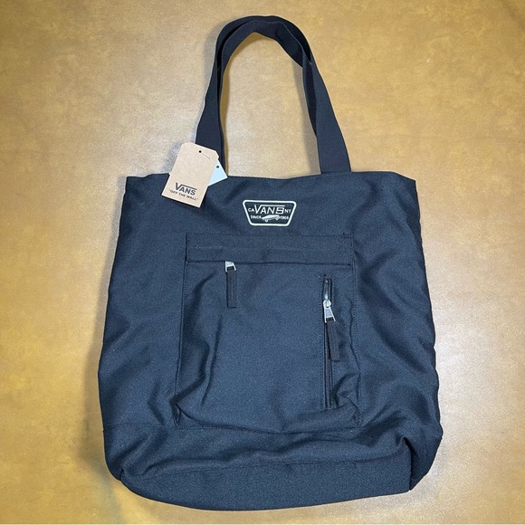 Vans Bags Vans In The Know Black Canvas Tote Bag Poshmark